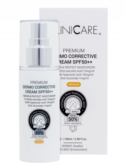 Cliniccare Dermo Corrective Cream Medium 100ml Bottle Box