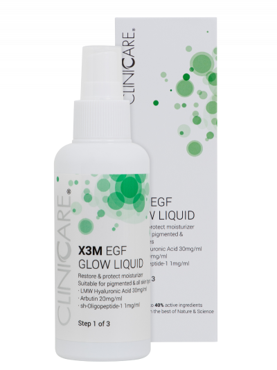 Cliniccare X3M EGF Glow Liquid Bottle Box